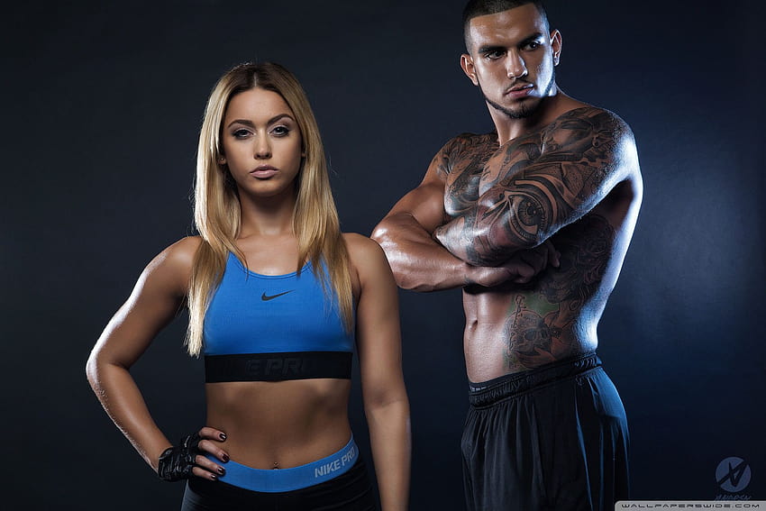 Fitness Couple, bodybuilding couple HD wallpaper