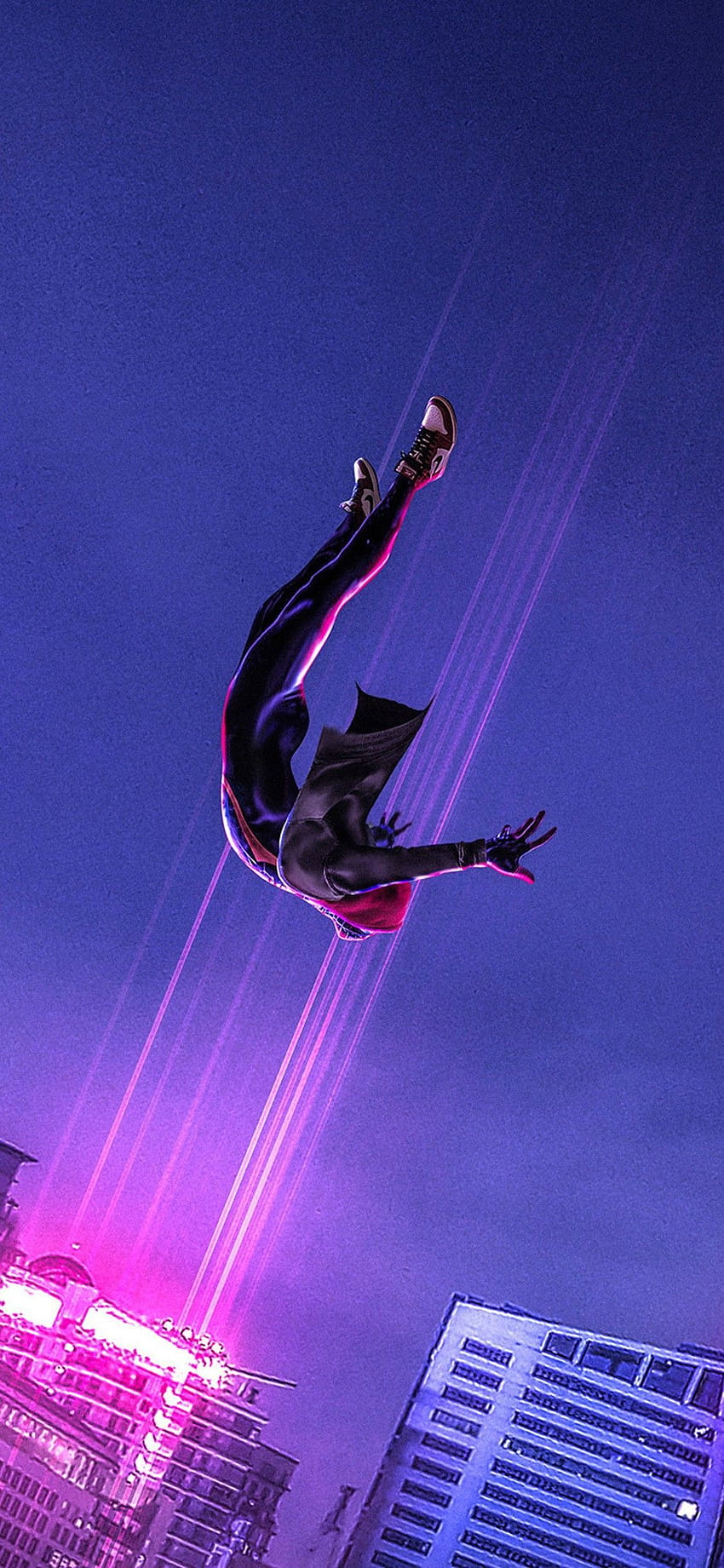 Spiderman in spiderverse, On Wallpixel, amoled miles morales HD phone wallpaper