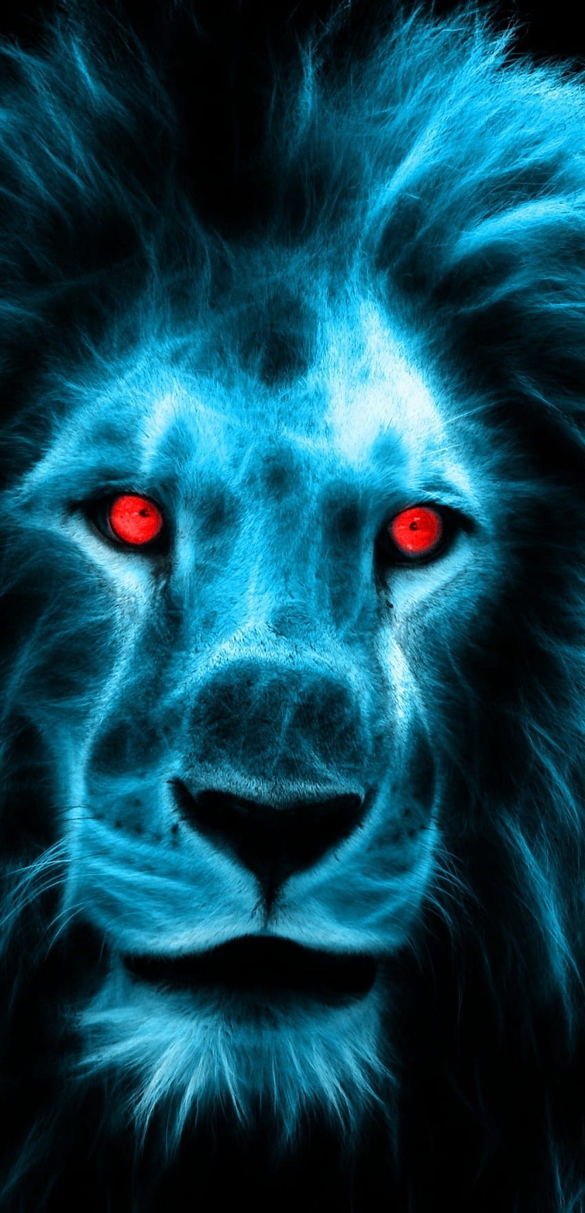 leão azul Papel de parede de celular HD