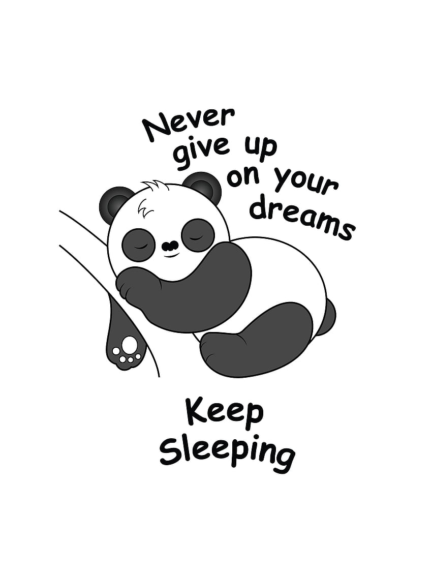 Keep Sleeping Funny poster painting, funny panda HD phone wallpaper