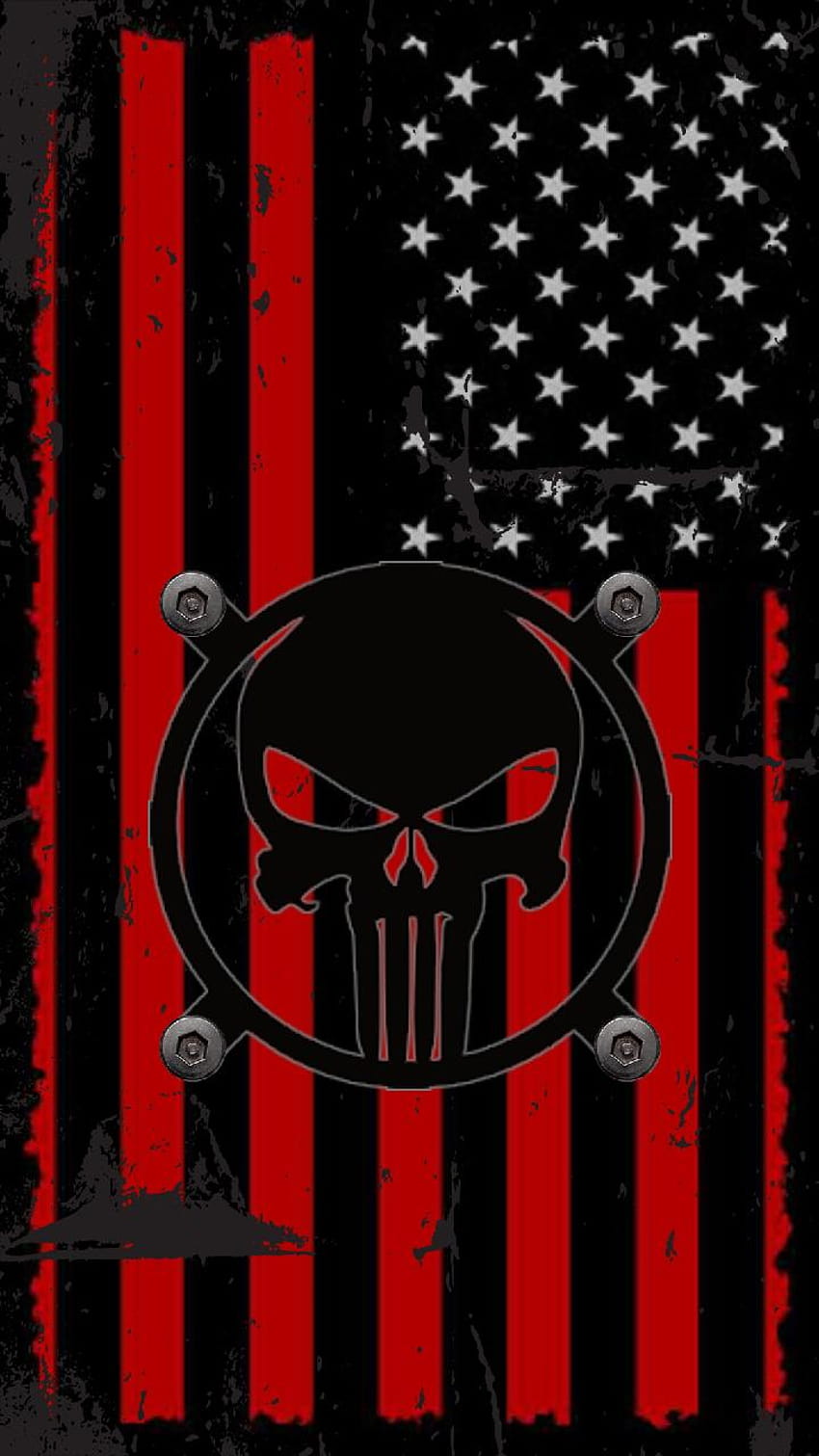 Punisher Android posted by Sarah Tremblay, american flag punisher HD phone wallpaper