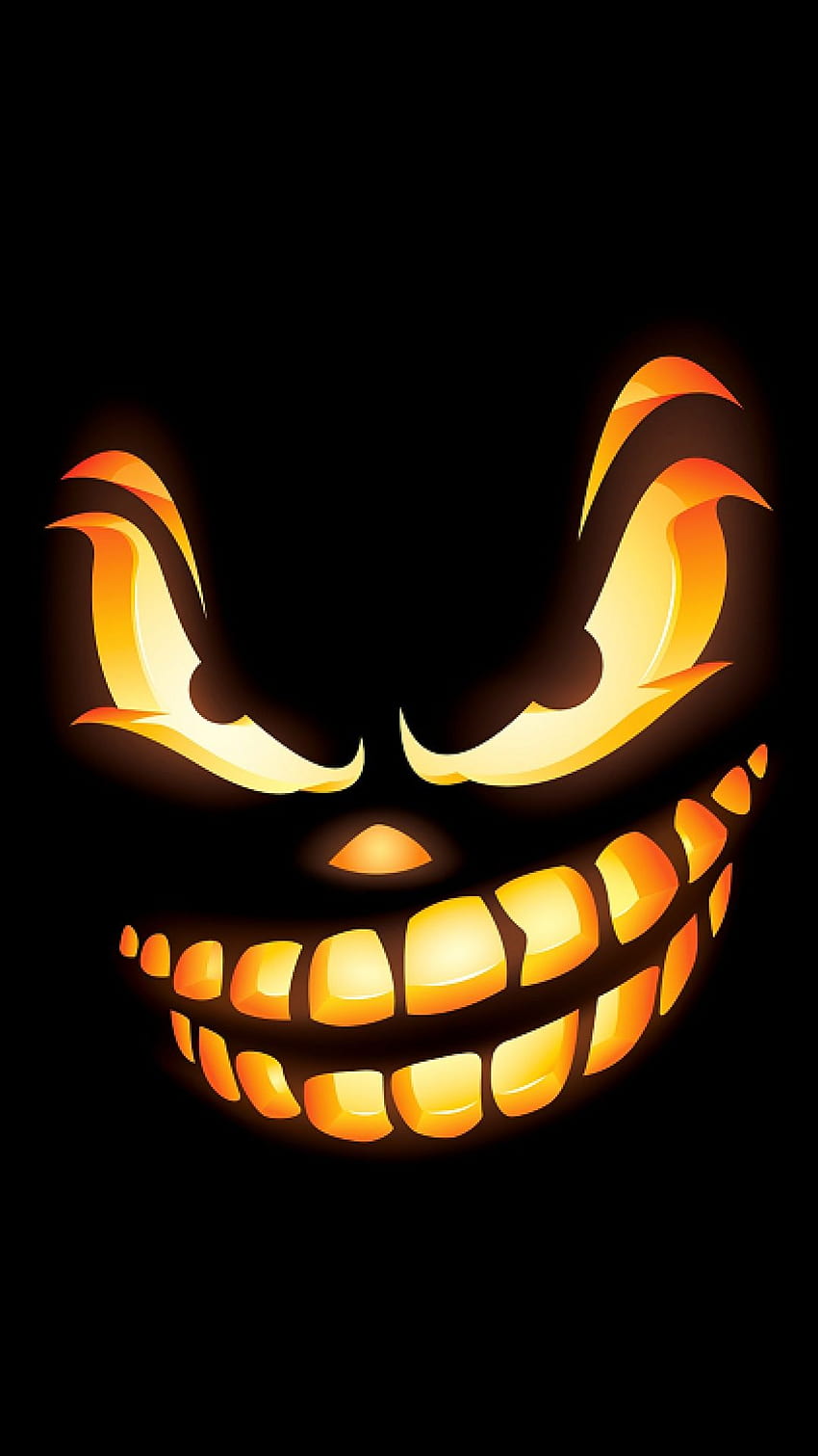 Evil Laugh Pumpkin Face Ciemny Amoled iPhone Tapeta na telefon HD