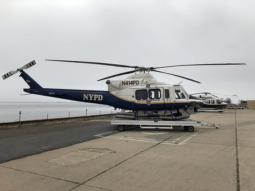 NYPD Aviation Unit Air Sea Rescue Bell 412EP Helicopter., nypd helicopter HD wallpaper