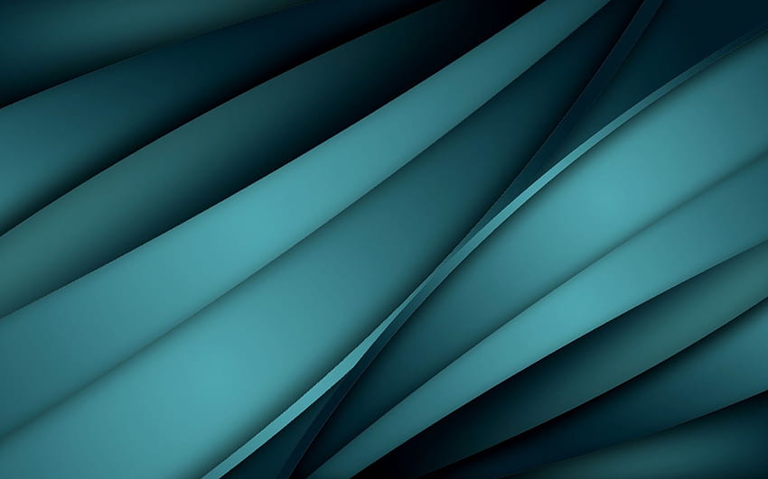 Abstract Art Using Lines in 3D with Tosca and Black, diagonal lines abstract art HD wallpaper