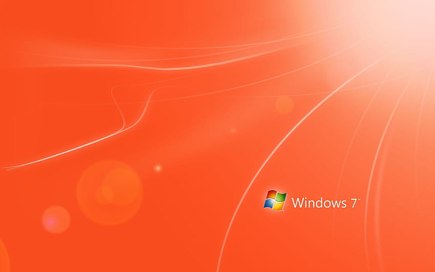 オレンジ色の Windows、ラップトップ Windows 7 高画質の壁紙