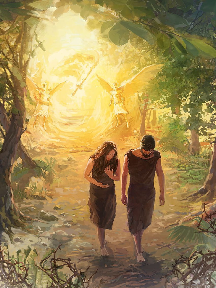 Adam i Ewa byli nieposłuszni Bogu, Ewie i szatanowi Tapeta na telefon HD