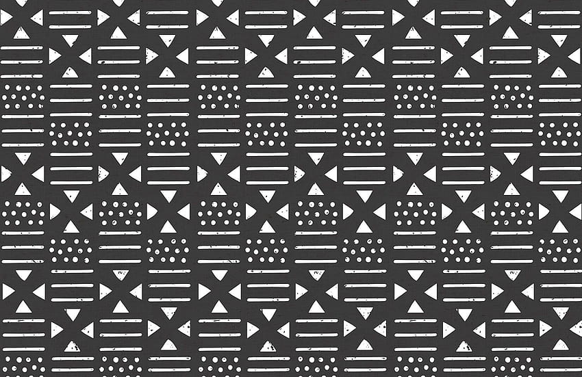 Black and White Tribal Pattern, tribal pattern black pink HD wallpaper
