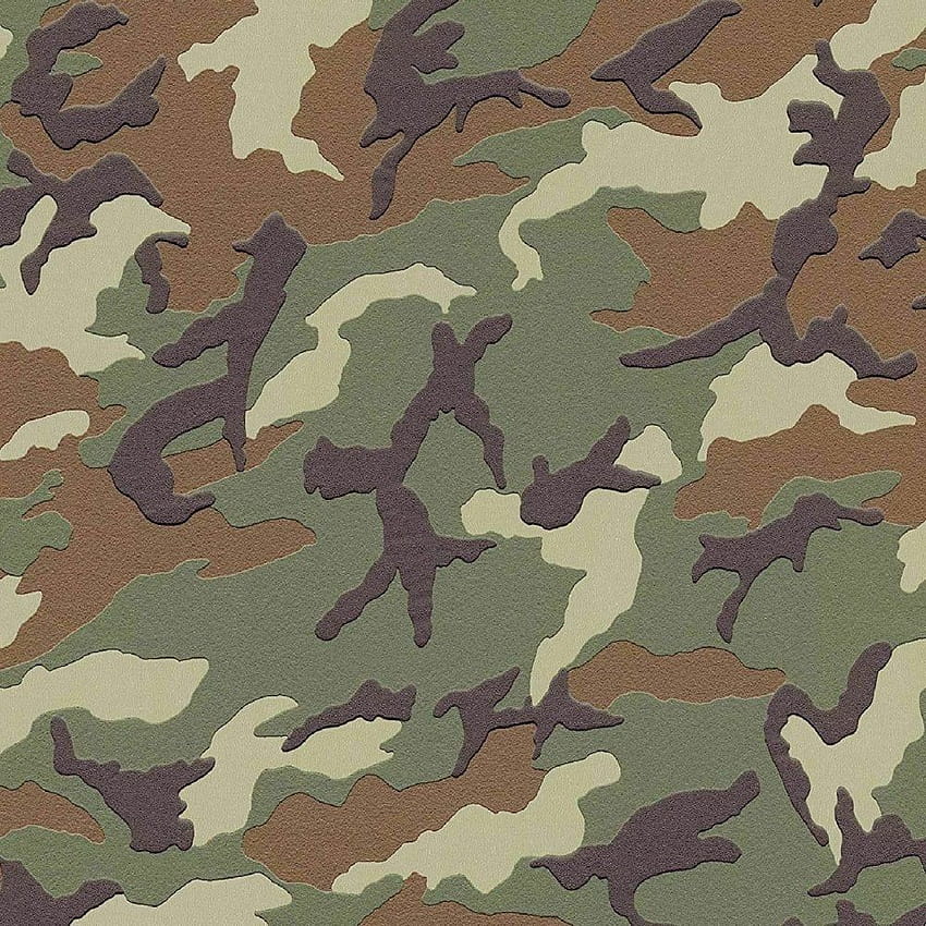 A.S Creation Camouflage Military Camo Green Brown Army Soldier 3694, kamuflase hijau wallpaper ponsel HD