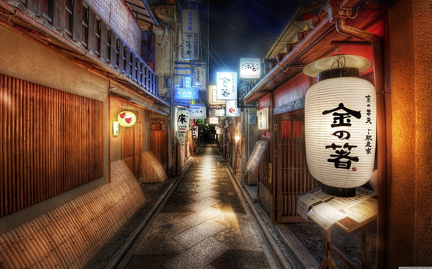 Japan City Anime, japan anime street HD wallpaper
