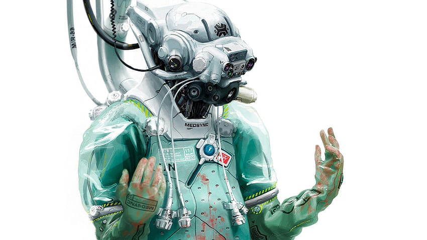 futuristic, cyborgs, cyberpunk, surgery, doctors, science fiction HD wallpaper
