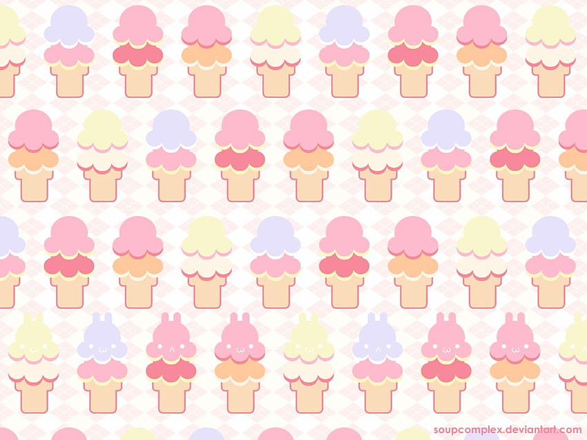 4 Cartoon Ice Cream, aesthetic cartoon ice cream HD wallpaper