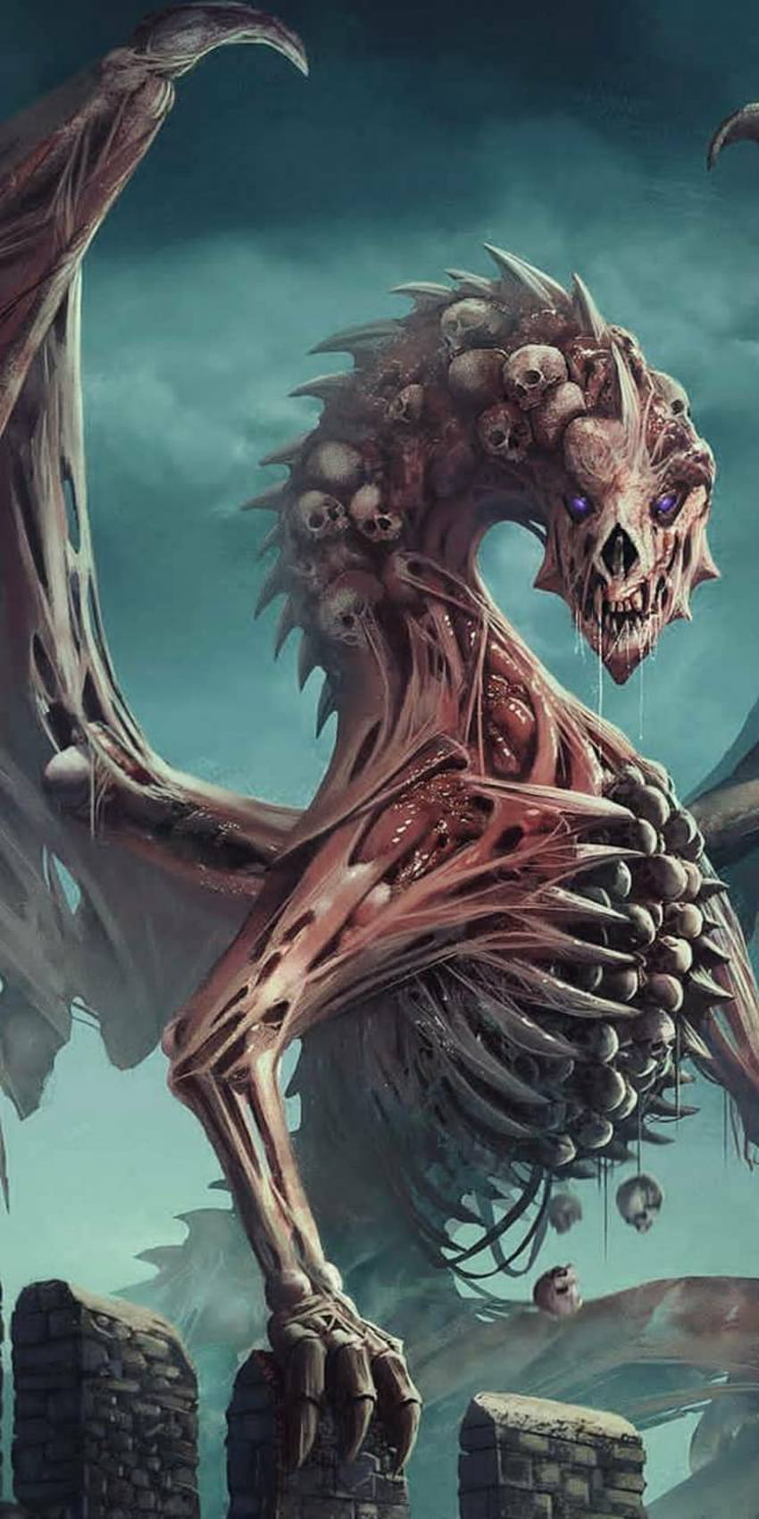 Dead Dragon on Dog, skeleton dragon HD phone wallpaper