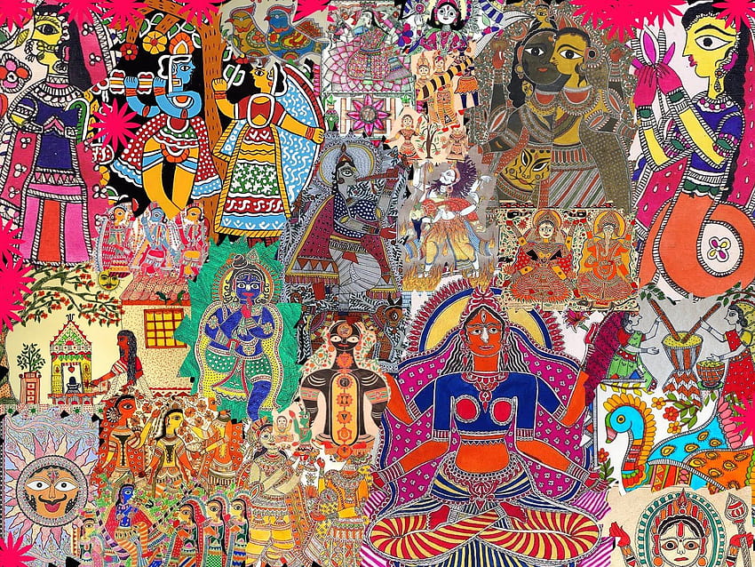 Madhubani Painting Gallery, madhubani art HD wallpaper