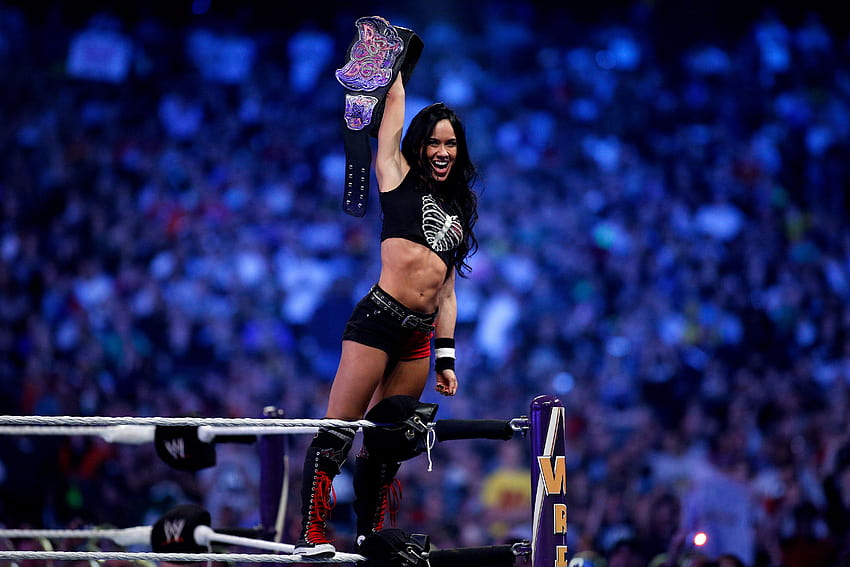 WWE Diva AJ Lee oskarża WWE o nierówne wynagrodzenie i czas przed ekranem, wwe aj lee Tapeta HD