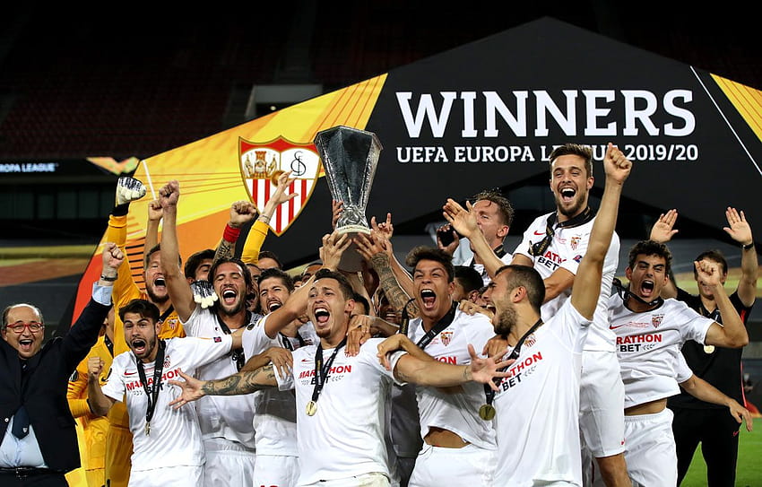 残念なことにルカクがセビージャのヨーロッパリーグで優勝、セビージャ UEFA ヨーロッパリーグチャンピオン 2020 高画質の壁紙