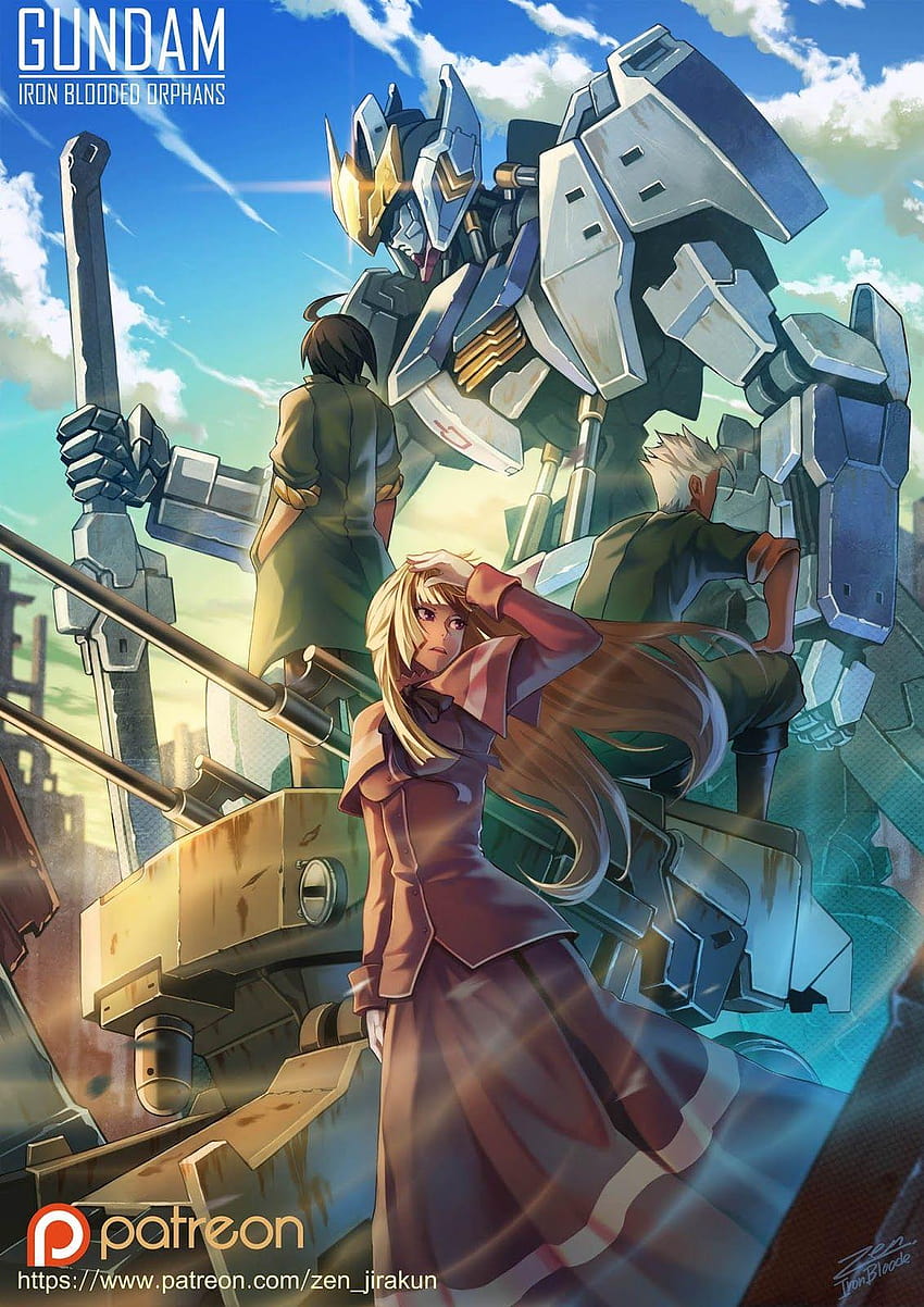 Gundam Digital Artwork, mobile suit gundam iron blooded orphans iphone HD phone wallpaper