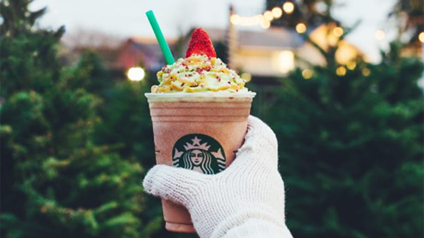 Starbucks Christmas Tree Frappuccino taste test, starbucks christmas drinks HD wallpaper