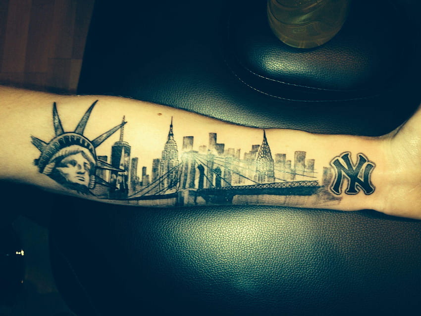 Tatuajes de la Estatua de la Libertad, yankees background bridge HD wallpaper