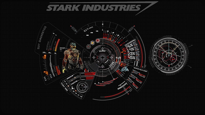 Iron Man, merah, Stark Industries ::, logo Stark Industries Wallpaper HD