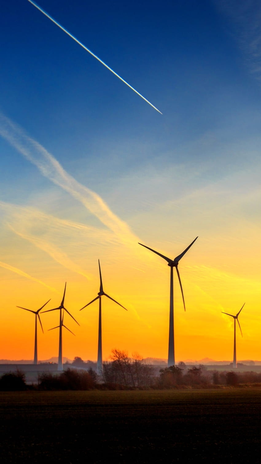Künstliche Windkraftanlage, Windpark HD-Handy-Hintergrundbild