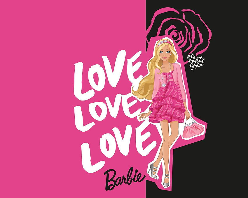 Barbie Logo 2014, tła, tło różowy Barbie Tapeta HD