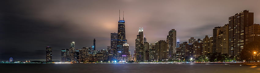 Chicago's Skyline for dual monitors [5120x1440] in 2020, 5120x1440 christmas HD wallpaper