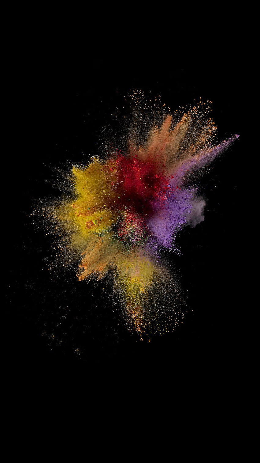 Ios9 Sparkle Color Red Yellow Apple Crayon Dark Android, dark color android HD phone wallpaper