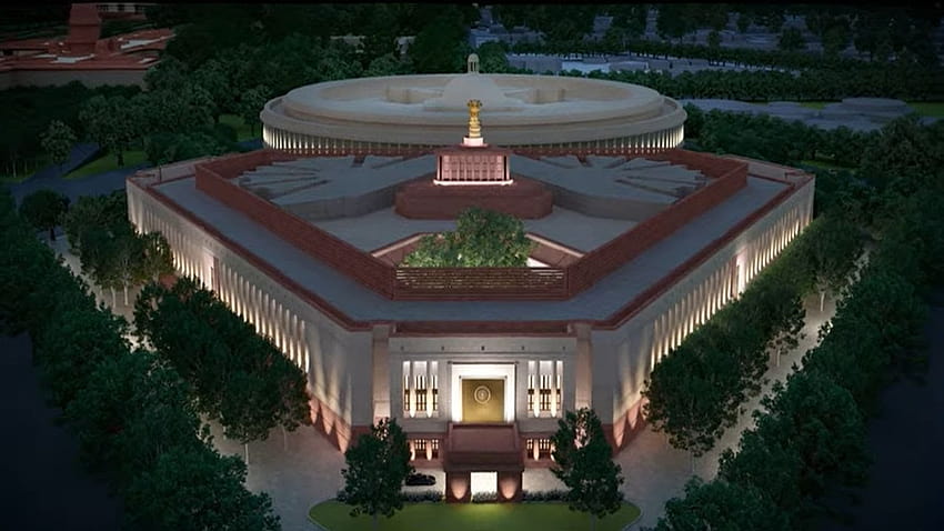 Szczegóły budynku nowego parlamentu, parlament indii Tapeta HD
