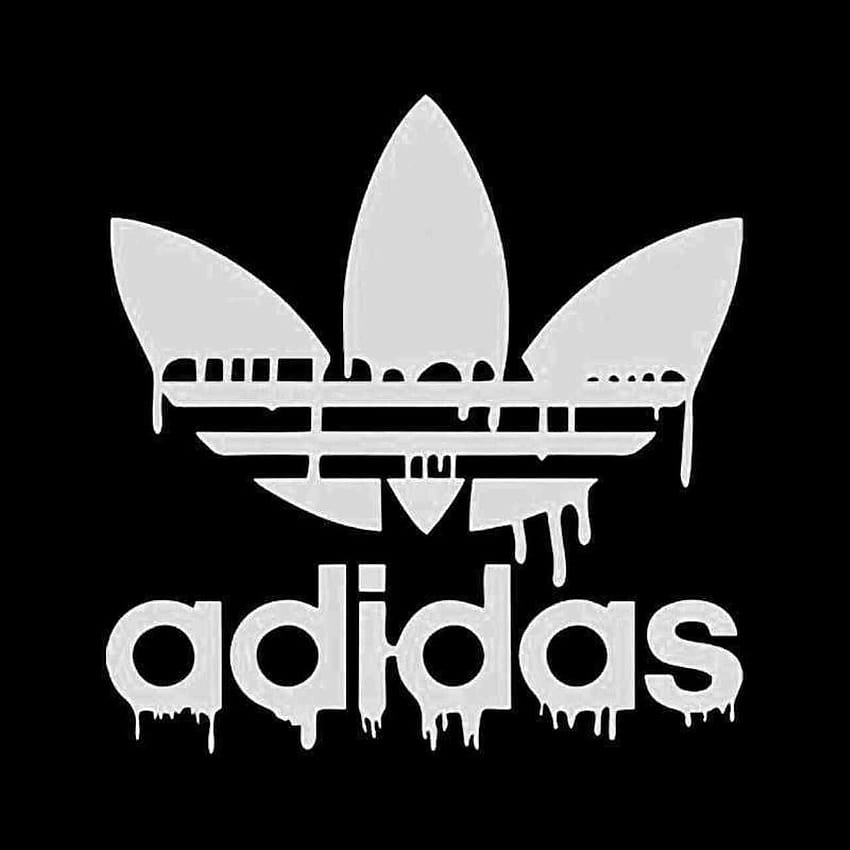 Naklejka z logo Adidas Dripping Blood, fajne logo kroplówki adidas Tapeta na telefon HD