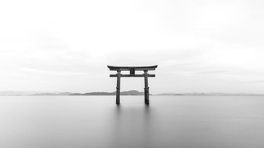 Santuario japonés Tori fondo de pantalla