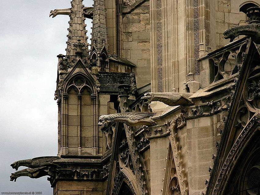 : 'Gargoyles on Notre Dame', gothic architecture HD wallpaper