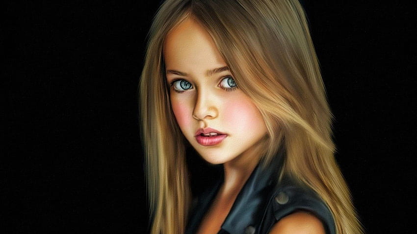 portrait, children, girl, hair, face resolution, kristina pimenova HD wallpaper