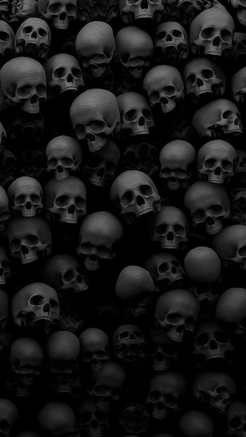 Skulls bones black monochromatic grays phone backgrounds, skull phone HD phone wallpaper