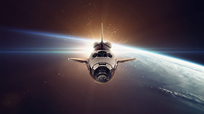 Spaceship, rocketship HD wallpaper