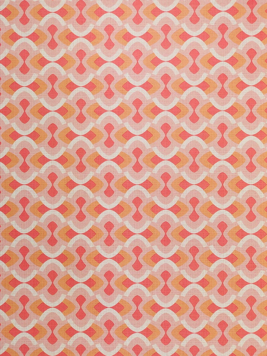 Vintage Geometric Pink, oranye ke merah muda wallpaper ponsel HD