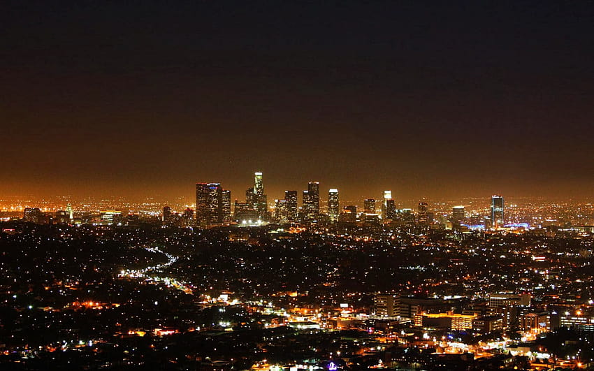 Los Angeles Skyline WALLPAPER 3d Wallpaper Mural Window View - Etsy