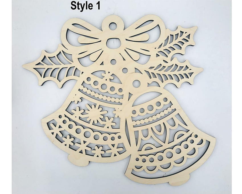 Laser Engraved Wooden Cutout Christmas Tree Ornament Door Hangers HD wallpaper