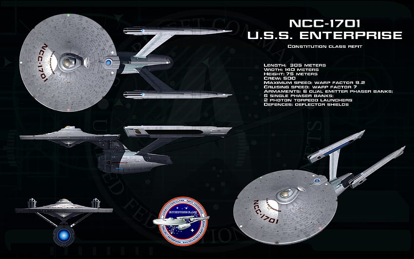 Star Trek Uss Enterprise Refit, สตาร์เทรค 1701 ก วอลล์เปเปอร์ HD