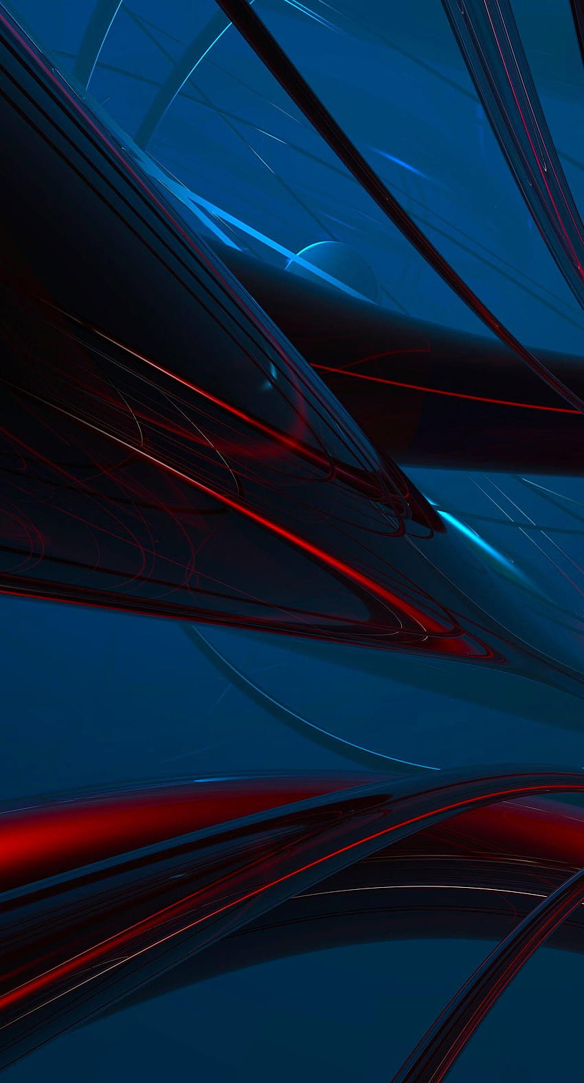 Pattern 3D Cool Blue Red, 3d iphone 8 plus HD phone wallpaper