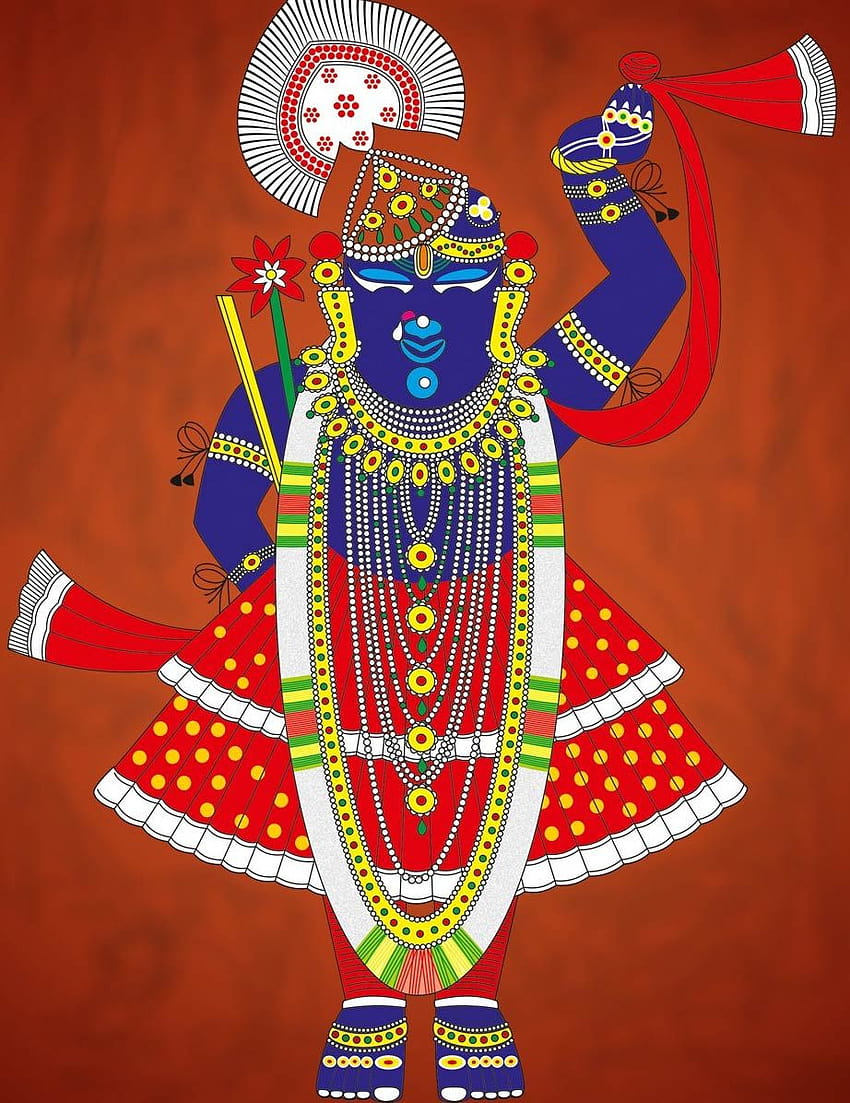 Shrinathji：クリシュナ卿の子供の姿、 HD電話の壁紙