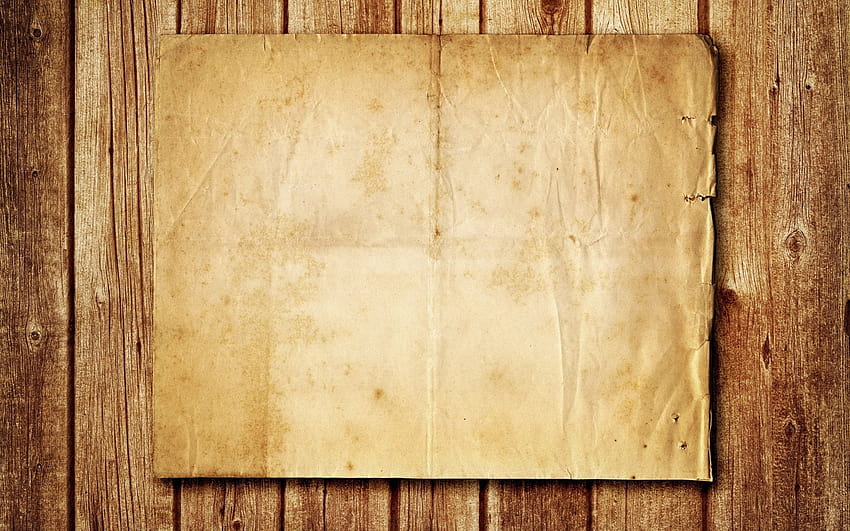 kertas kosong di papan kayu, makro, kertas tua, papan kayu, kertas kosong, latar belakang kayu, buku catatan dengan resolusi 2560x1600. Kualitas tinggi Wallpaper HD