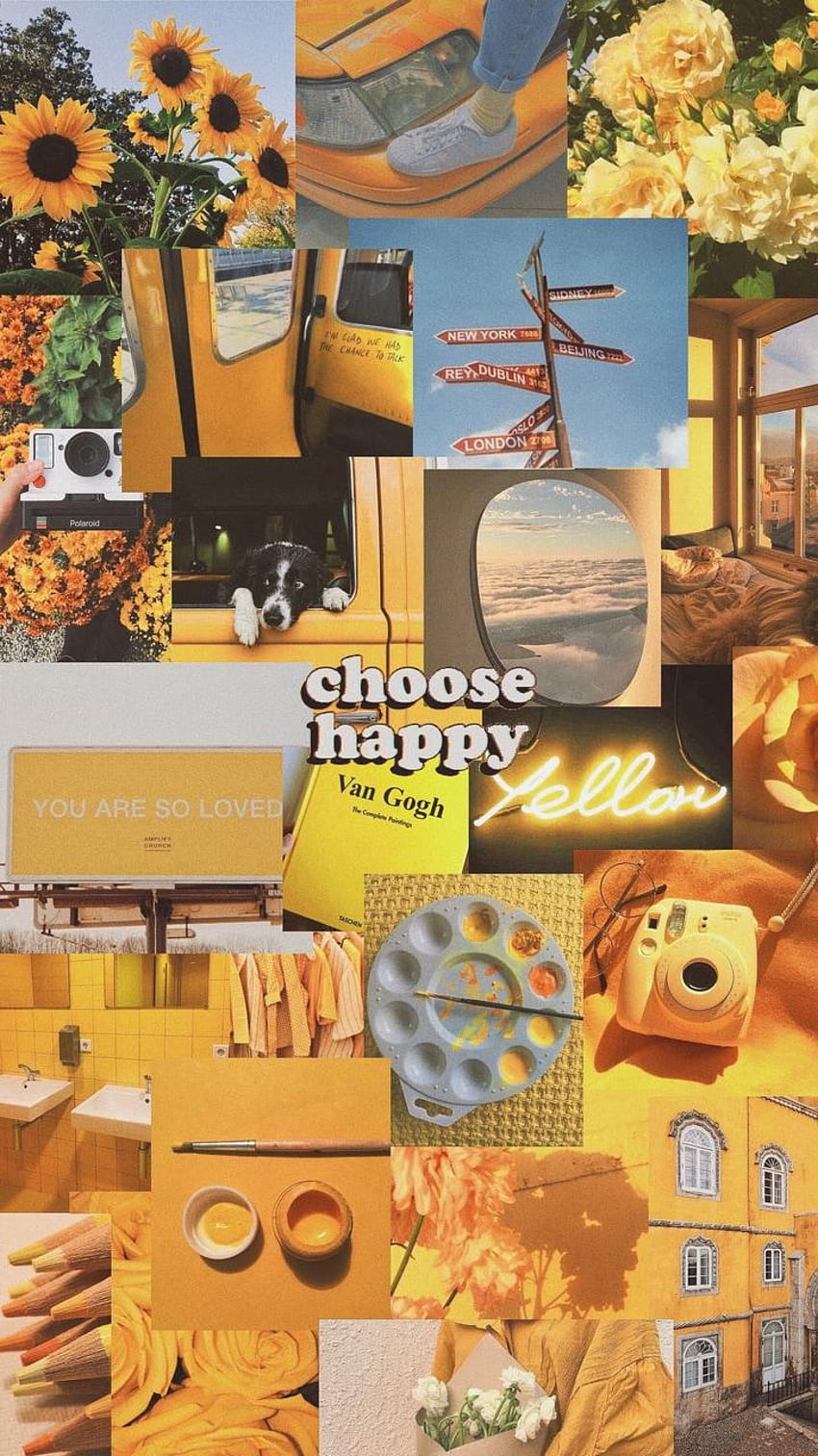  YELLOW AESTHETIC VINTAGE RETRO   Yellow aesthetic Sparkle wallpaper  Vintage phone wallpaper