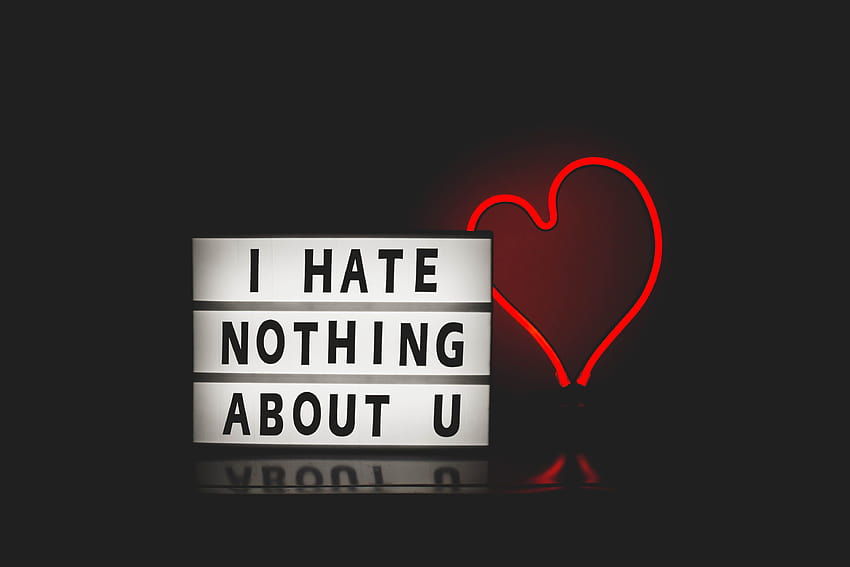 나는 당신에 대해 아무것도 싫어하지 않습니다 With Red Heart Light · Stock, 나는 당신을 사랑하는 것이 싫어 HD 월페이퍼
