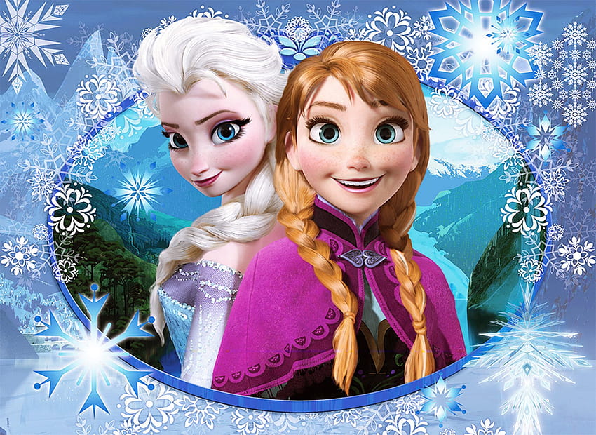 4 Anna und Elsa Gefroren, gefroren Elsa und Anna HD-Hintergrundbild