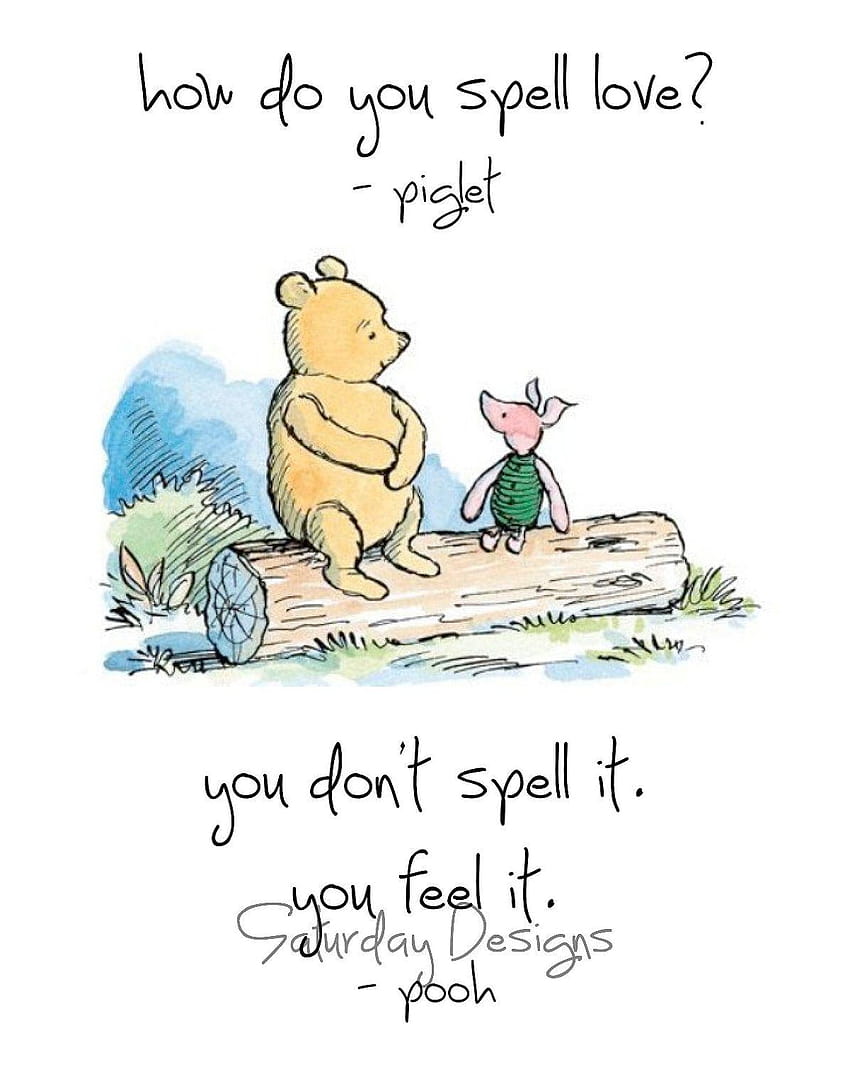 Winnie The Pooh Quotes HD phone wallpaper