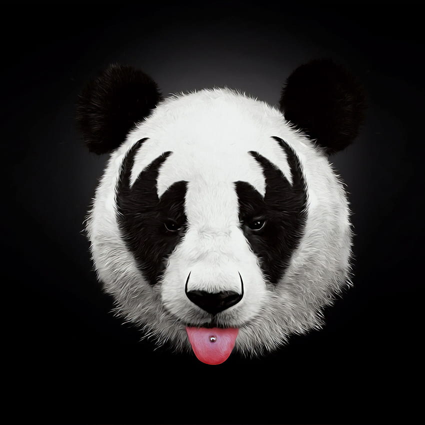 2932x2932 Panda Dark Ipad Pro Retina Display, panda eyes HD phone