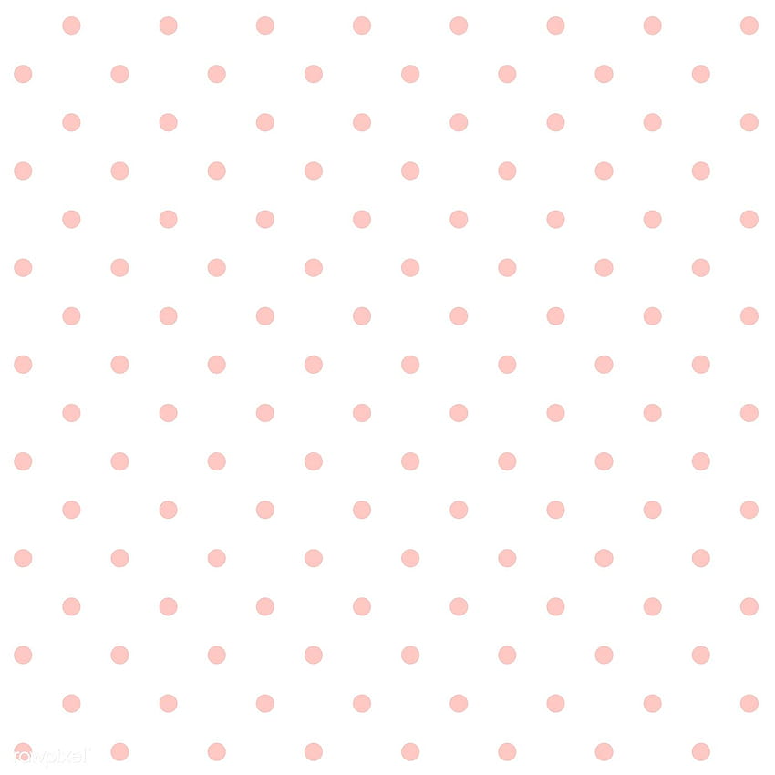 Pastellrosa und weißer nahtloser Tupfenmustervektor, rosa Tupfen HD-Handy-Hintergrundbild