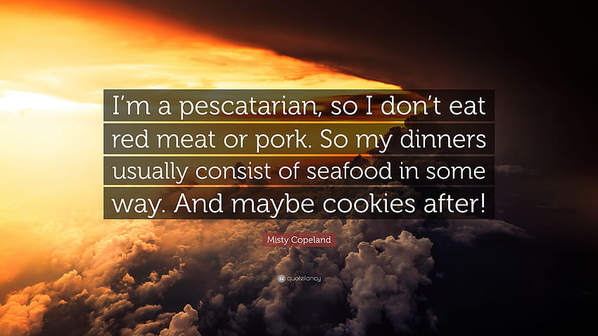 Citation de Misty Copeland : « Je suis un pescatarian, donc je ne mange pas de rouge Fond d'écran HD
