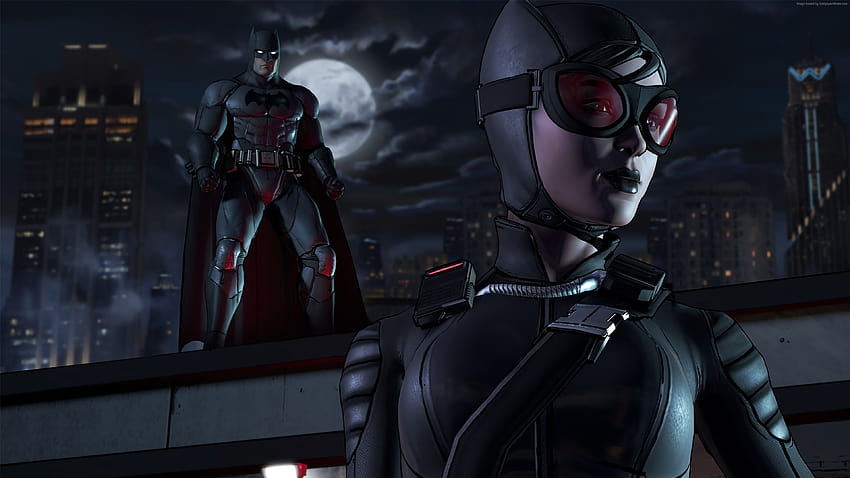 Batman and Cat Girl digital , Batman, Batman Eternal, catwoman and batman HD wallpaper
