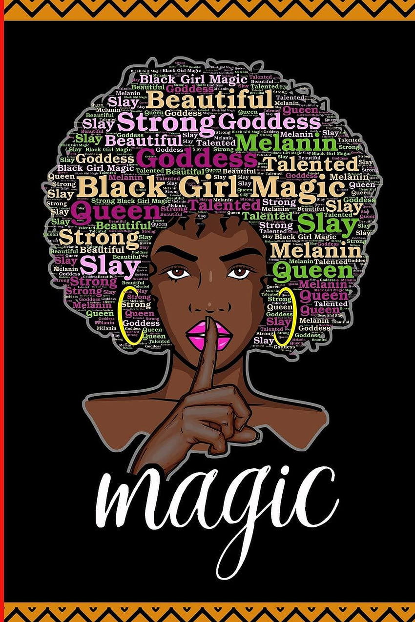 Melanin Black Girl Magic: College Rulled Lined Notebook For, 멜라닌 팝핀 HD 전화 배경 화면